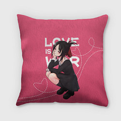 Подушка квадратная Love is war, цвет: 3D-принт