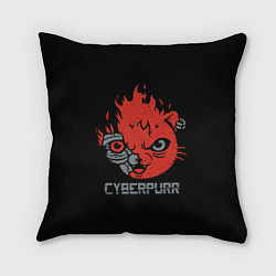 Подушка квадратная СYBERPURR, цвет: 3D-принт