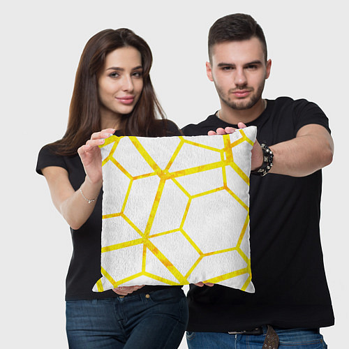 Подушка квадратная Hexagon / 3D-принт – фото 3