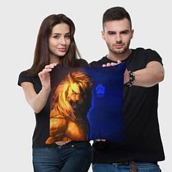 Подушка квадратная Furry lion, цвет: 3D-принт — фото 2