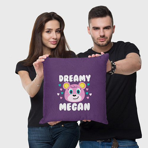 Подушка квадратная Dreamy Megan / 3D-принт – фото 3