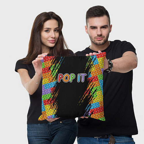 Подушка квадратная POP IT SIMPLE DIMPLE / 3D-принт – фото 3