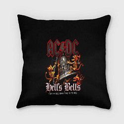 Подушка квадратная ACDC Hells Bells, цвет: 3D-принт