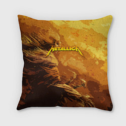 Подушка квадратная Metallica Music, цвет: 3D-принт