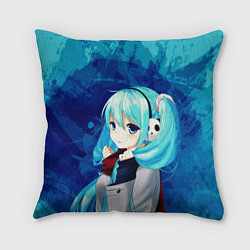 Подушка квадратная Мику Хацунэ, цвет: 3D-принт