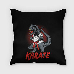 Подушка квадратная KARATE T-REX, цвет: 3D-принт