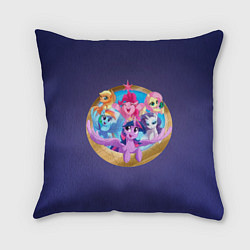 Подушка квадратная Pony team, цвет: 3D-принт
