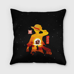 Подушка квадратная Манки Д Луффи пираты Соломенной Шляпы, цвет: 3D-принт