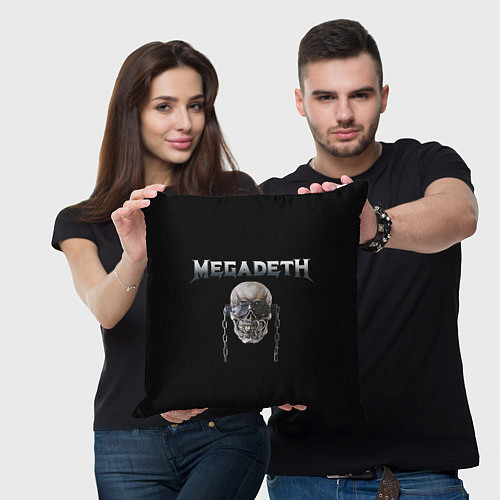 Подушка квадратная Megadeth / 3D-принт – фото 3