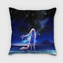 Подушка квадратная Animegirl Night Sea, цвет: 3D-принт