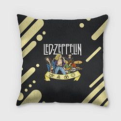 Подушка квадратная LED ZEPPELIN ЛЕД ЗЕППЕЛИН Z, цвет: 3D-принт