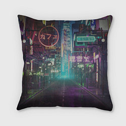 Подушка квадратная Neon Tokyo, цвет: 3D-принт
