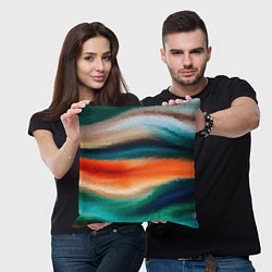 Подушка квадратная Мозаичный абстрактный узор, цвет: 3D-принт — фото 2
