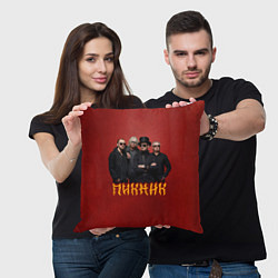 Подушка квадратная Группа Пикник, цвет: 3D-принт — фото 2
