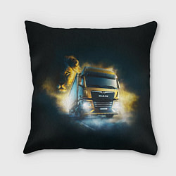 Подушка квадратная Man Leon, цвет: 3D-принт