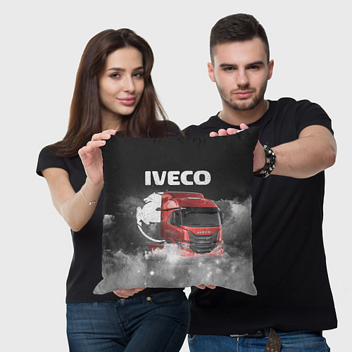 Подушка квадратная Iveco truck / 3D-принт – фото 3