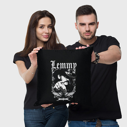 Подушка квадратная RIP Lemmy / 3D-принт – фото 3