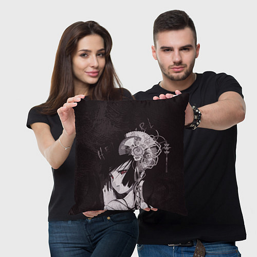 Подушка квадратная Адская девочка Энма Ай / 3D-принт – фото 3