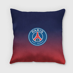 Подушка квадратная PSG ПСЖ PARIS SAINT GERMAIN, цвет: 3D-принт