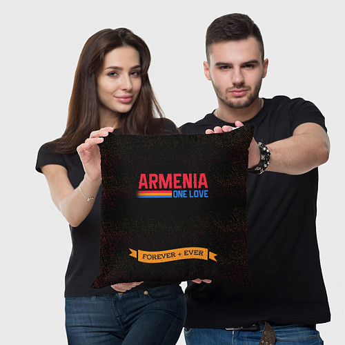 Подушка квадратная Armenia forever ever / 3D-принт – фото 3