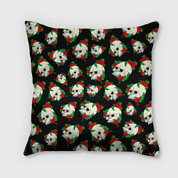 Подушка квадратная Черепа и розы Skull and Roses, цвет: 3D-принт