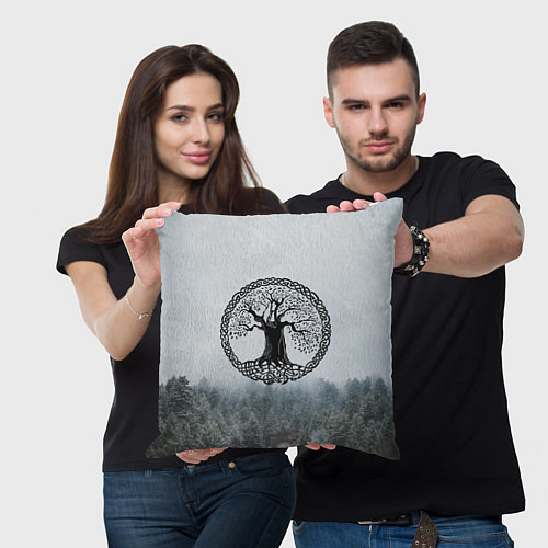 Подушка квадратная Иггдрасиль Yggdrasil Z / 3D-принт – фото 3