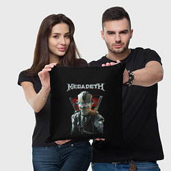 Подушка квадратная Megadeth, цвет: 3D-принт — фото 2