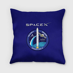 Подушка квадратная Space X, цвет: 3D-принт