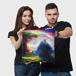 Подушка квадратная Ори и Блуждающие огоньки Ori, цвет: 3D-принт — фото 2