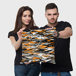 Подушка квадратная Тигровый камуфляж, цвет: 3D-принт — фото 2