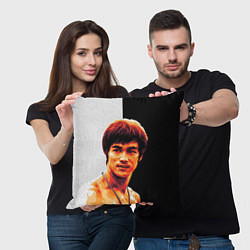 Подушка квадратная Jeet Kune Do, цвет: 3D-принт — фото 2