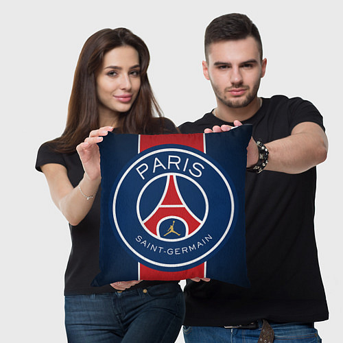 Подушка квадратная Paris Saint-Germain PSG / 3D-принт – фото 3