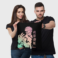 Подушка квадратная Сукуна, Магическая битва, цвет: 3D-принт — фото 2