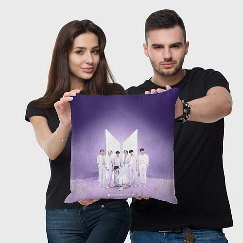 Подушка квадратная BTS Purple / 3D-принт – фото 3