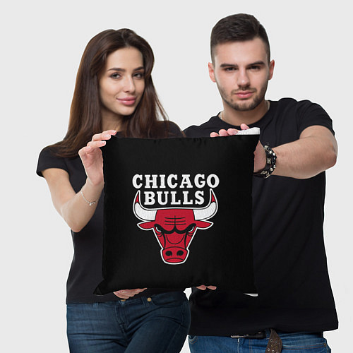 Подушка квадратная B C Chicago Bulls / 3D-принт – фото 3