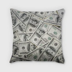Подушка квадратная Dollars money, цвет: 3D-принт
