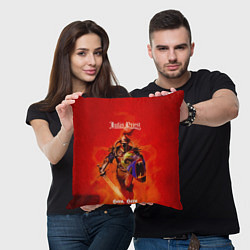 Подушка квадратная Hero, Hero - Judas Priest, цвет: 3D-принт — фото 2