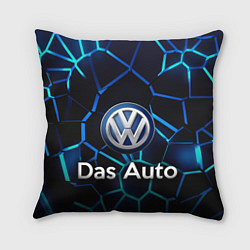 Подушка квадратная Volkswagen слоган Das Auto, цвет: 3D-принт