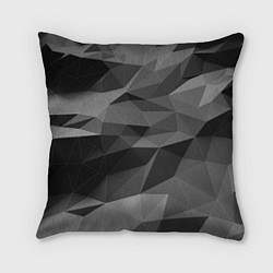Подушка квадратная Чб абстракция, цвет: 3D-принт