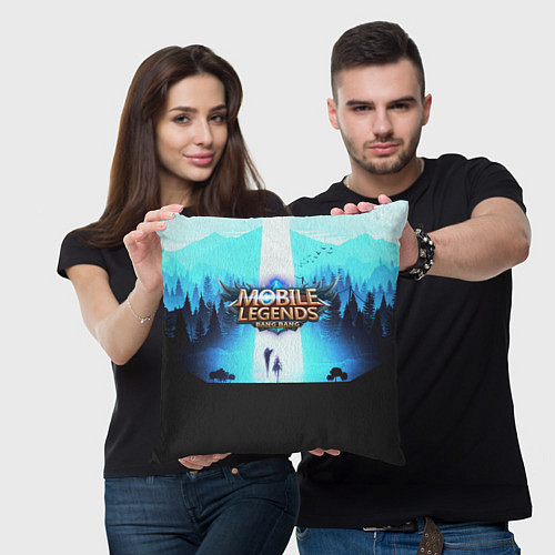 Подушка квадратная MOBILE LEGENDS BANG BANG МОБА ЛЕГЕНДС / 3D-принт – фото 3