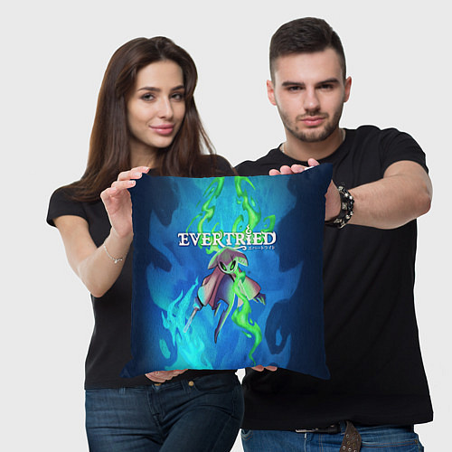 Подушка квадратная EVERTRIED РОЛЕВАЯ ИГРА / 3D-принт – фото 3