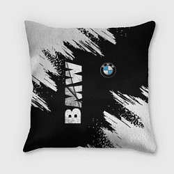 Подушка квадратная BMW GRUNGE БМВ ГРАНЖ, цвет: 3D-принт