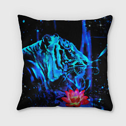 Подушка квадратная Синий водяной тигр, цвет: 3D-принт