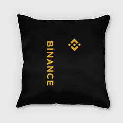 Подушка квадратная БИНАНС ЛОГО КАРБОН BINANCE LOGO, цвет: 3D-принт