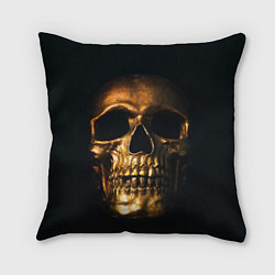 Подушка квадратная Gold Skull, цвет: 3D-принт