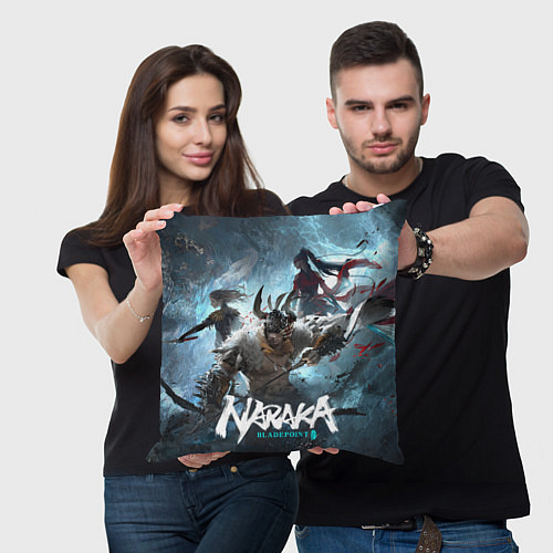 Подушка квадратная Naraka team / 3D-принт – фото 3