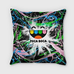 Подушка квадратная Toca Boca: Весельчак, цвет: 3D-принт