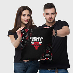 Подушка квадратная ЧИКАГО БУЛЛС БЫКИ CHICAGO BULLS, цвет: 3D-принт — фото 2