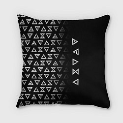 Подушка квадратная ЗНАКИ ВЕДЬМАКА, СИМВОЛЫ, цвет: 3D-принт