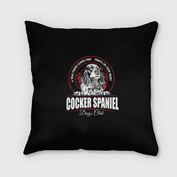 Подушка квадратная Кокер-Спаниель Cocker Spaniel, цвет: 3D-принт